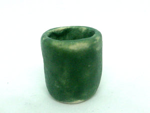 Miniature ceramic green planter