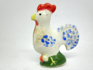 Miniature Ceramic Majolica colorful Rooster
