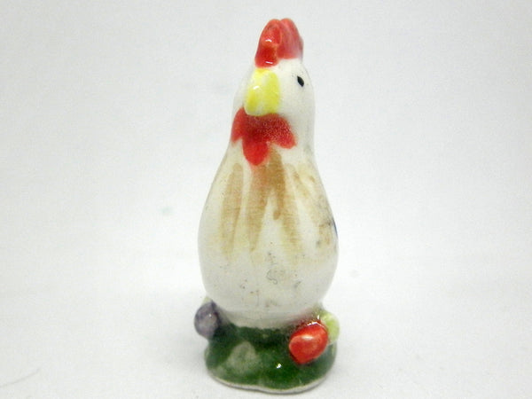 Miniature Ceramic Majolica colorful Rooster
