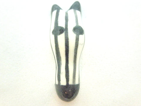 Miniature African art animal mask - zebra #2