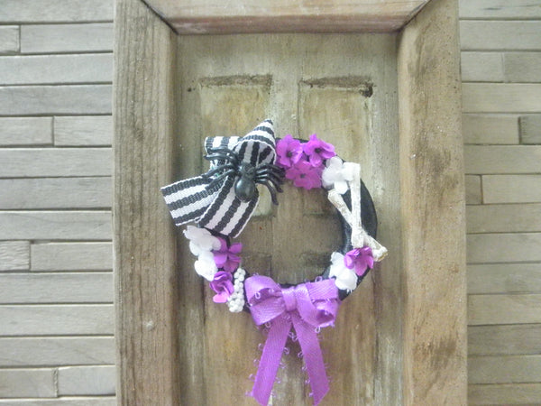 Miniature Halloween wreath - Purple