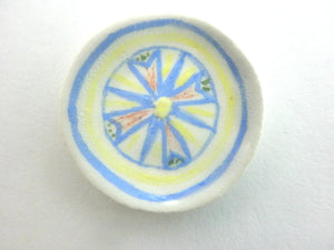 Miniature ceramic plate - Quimper with star