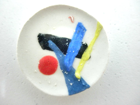 Miniature ceramic plate - art deco